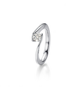 Fischer Solitärring mit gefasstem Diamant, Mein Mittelpunkt - 49-02065-040